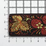 Лента (тесьма) жаккардовая 32.0 мм / 25±1 метров, рис. 9420 Клубничка, (черный) С1853Г17
