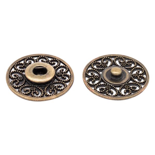 Кнопка пришивная металл ⌀27.0 мм, металл, OB, уп.10 шт