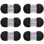 Пряжа Люблю вязать Фитнес 200 / уп.6 мот. по 50 г, 200 м, 990 черный