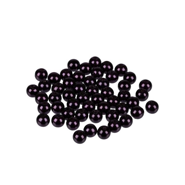 Бусины пластик ⌀6 мм, 50±2 шт, №15 сливовый, Zlatka PB-1