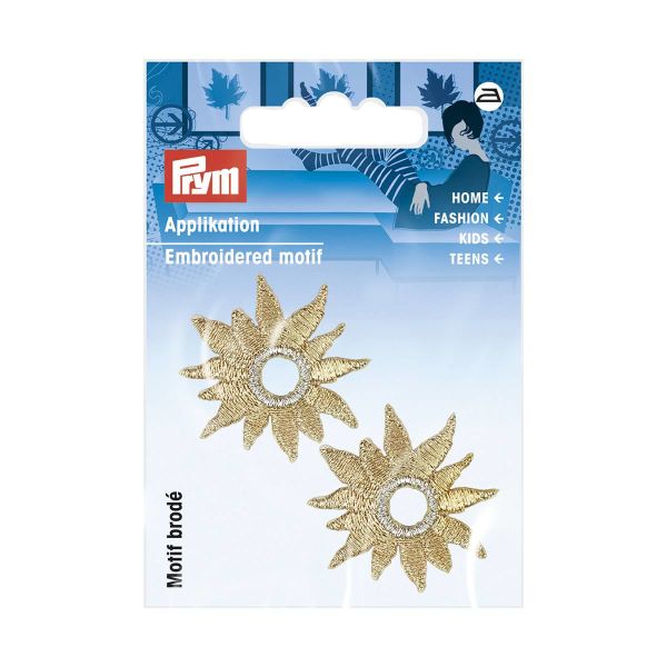 Термоаппликация Цветы золот. 2 шт, Prym