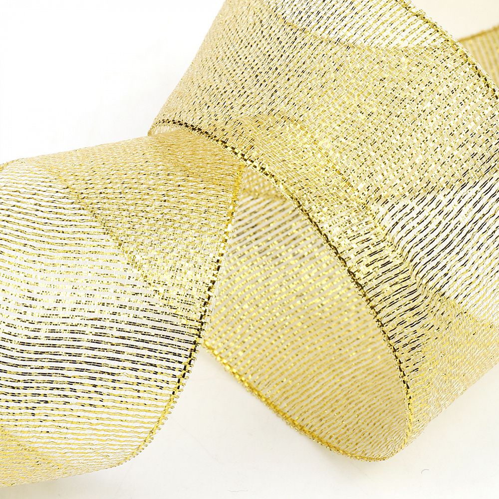 Лента металлизированная 50.0 мм / 22.85±1 метра, цв. золото, Magic4Hobby, упак. 2 шт