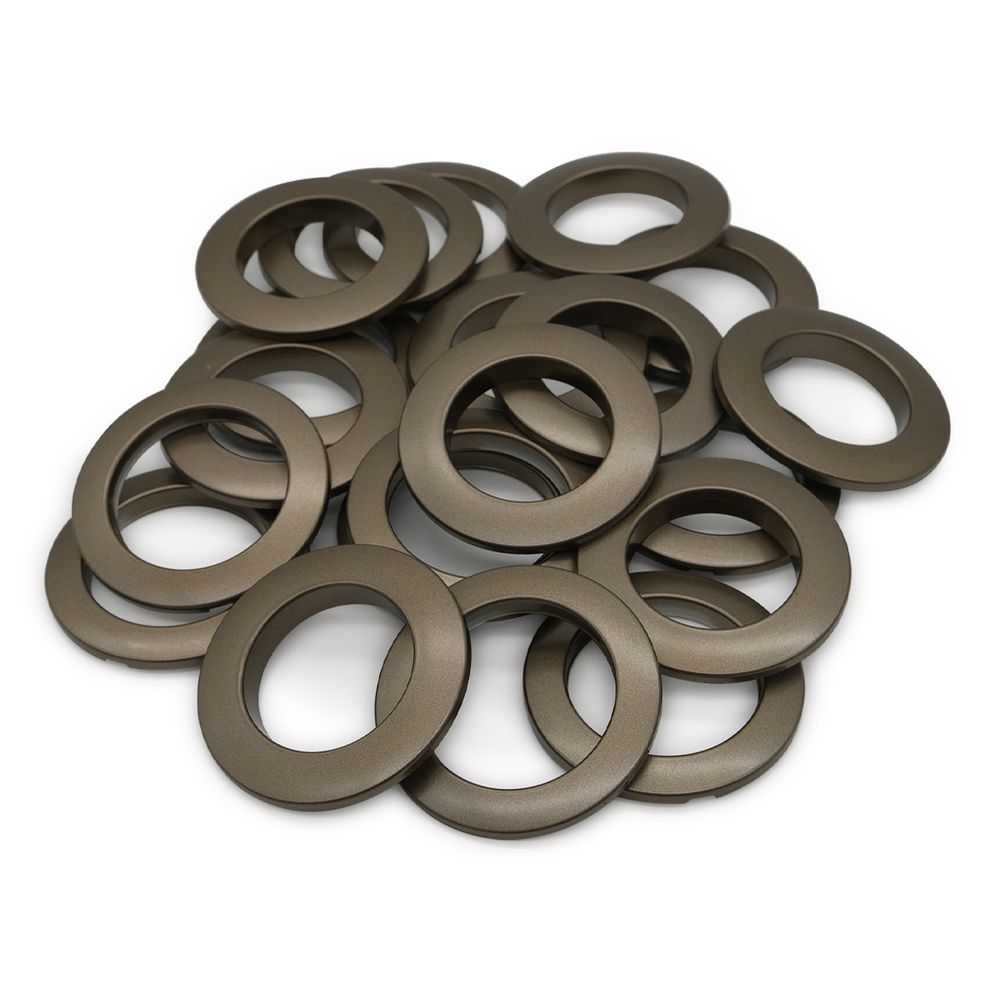 Люверсы шторные ⌀35 мм, с многоуровневым замком цвет № 18 темная матовая латунь, 10 шт