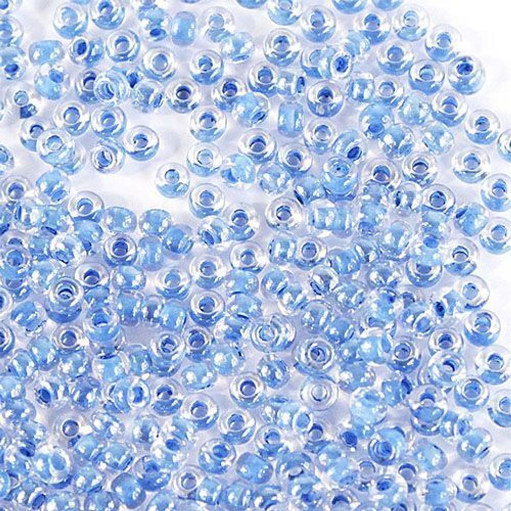 Бисер Preciosa прозрачный, цветной центр и покрытие 10/0 (2.3 мм), 50 г, цв. 38638