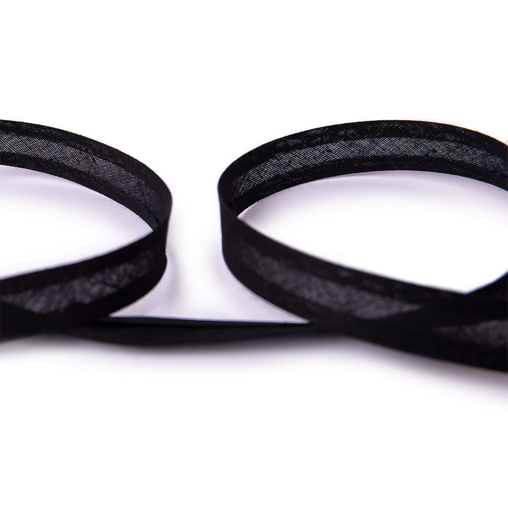 Косая бейка хлопковая 15 мм / 132±1 метра, черный(080/081), Blitz BKE-15C