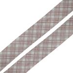 Лента атласная с рисунком Пересечение 25.0 мм / 3 метра, розовый, Globus