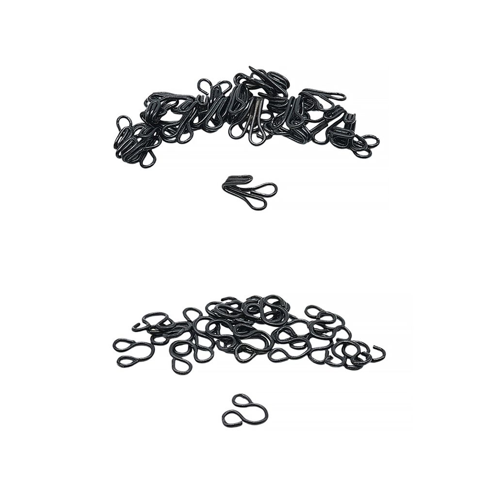 Крючки пришивные 12х7 мм, №1, оксид, 0300-4005