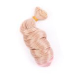 Трессы для кукол 15 см, 100 см, 38 г, 37 блонд, розовый, HobbyBe HAR-5