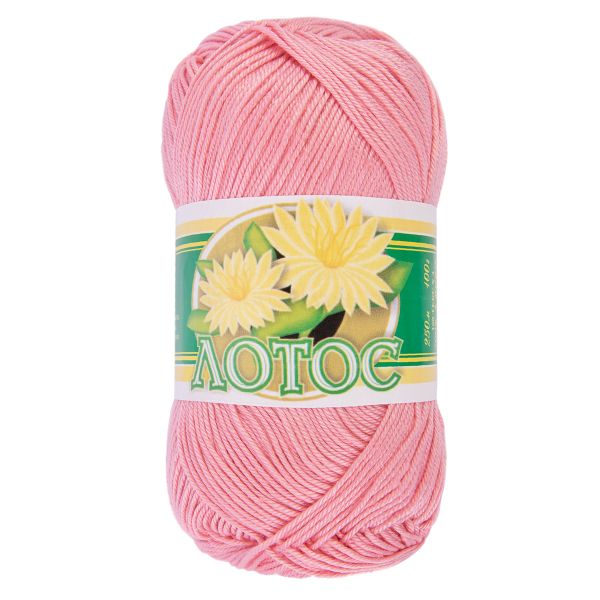 Пряжа ПНК им.Кирова Лотос / уп.8 мот. по 100 г, 250 м, 1006 (025) розовый