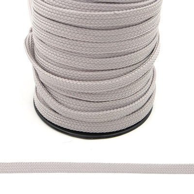 Шнур плетеный плоский ⌀11.0 мм / 50 метров, п/а, 9140 сер.меланж