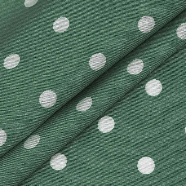 Штапель в горошек 90 г/м², 145 см / 2 метра, TBY.Vidt.05 цв.зеленый