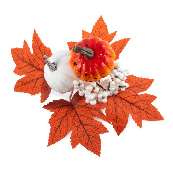 Веточка декоративная осенняя с ягодами и тыквами 25 см, 3 шт, 01, Blumentag