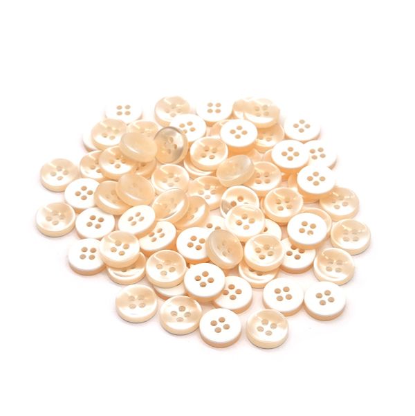Пуговицы 4 прокола 18L (11мм), (col.06 молочный) CB, 72 шт