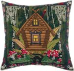 Набор для вышивания "PANNA" "Золотая серия" PD-7446 "Подушка. Избушка Бабы Яги", 40 х40 см, Panna, PD-7446