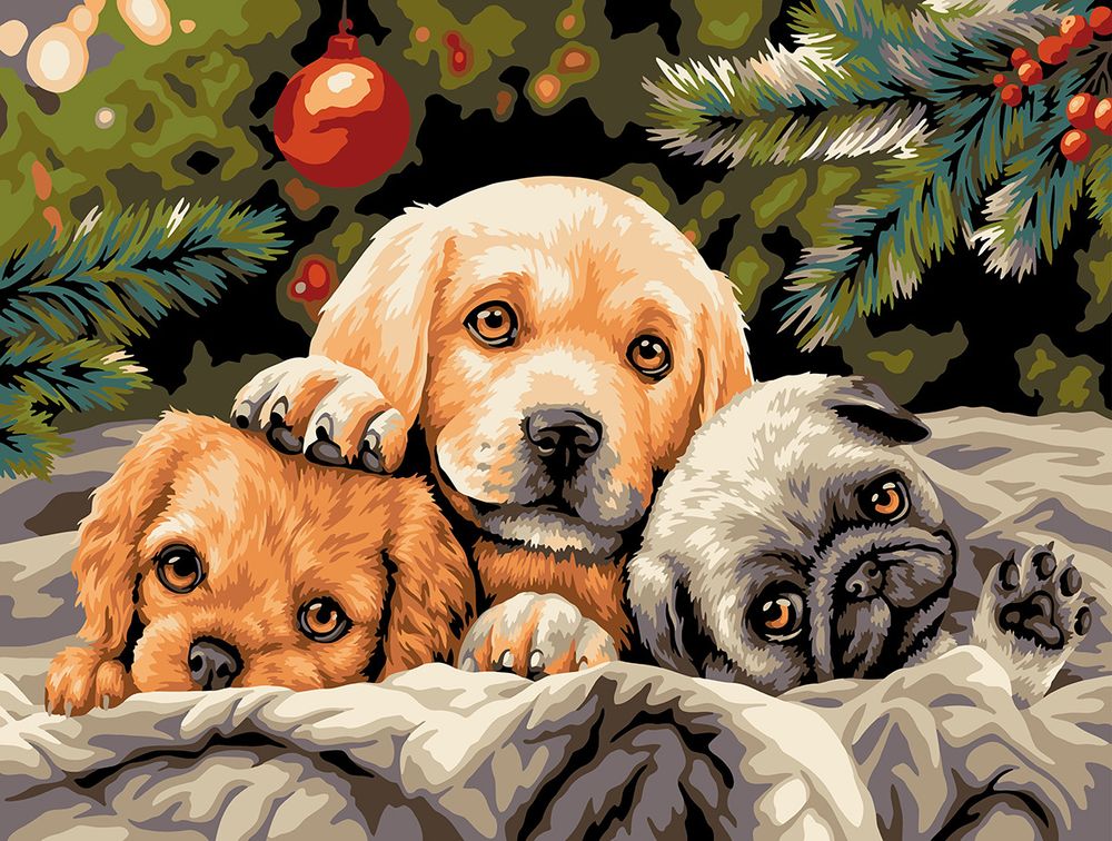 Картина по номерам Фрея PNB/PM-262, Сюрприз под елкой, 40х30 см