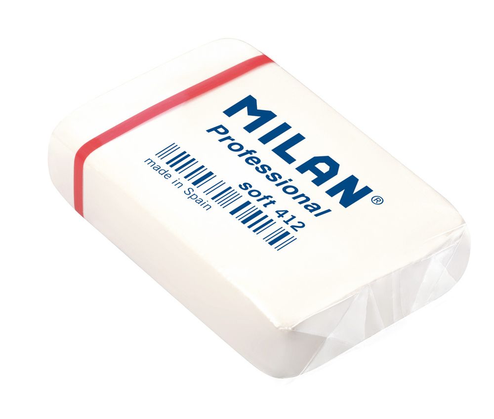 Ластик soft 412 5.1х3.5х1.3 см, 12 шт, мягкий CMM412CF, Milan
