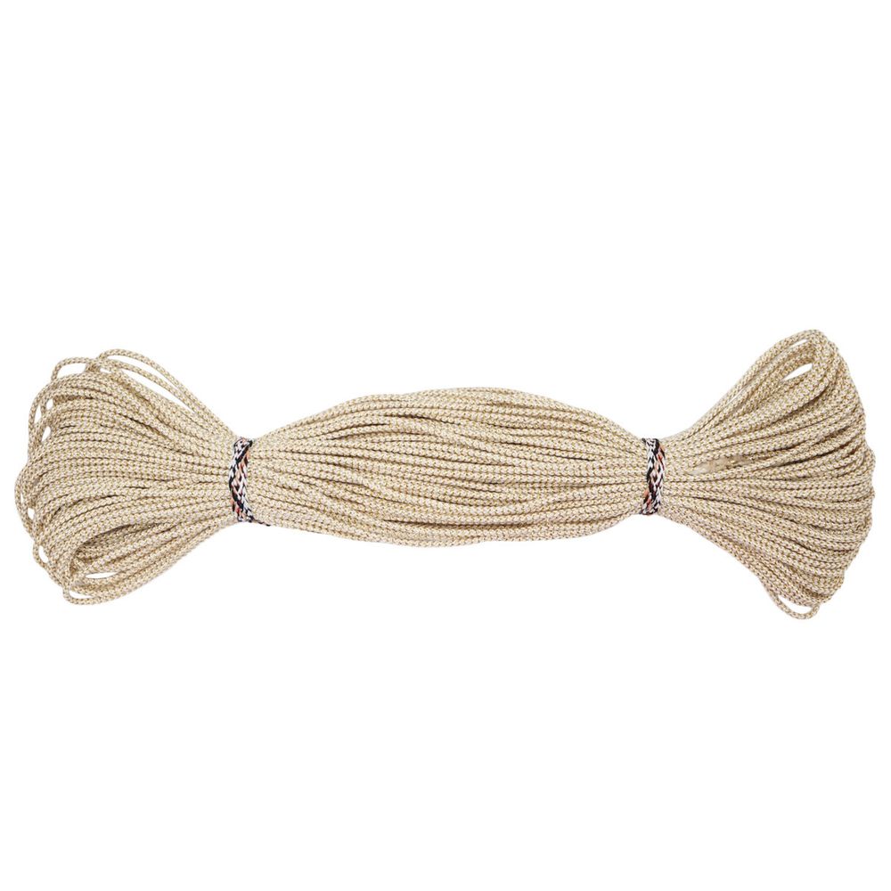 Шнур отделочный ⌀2.0 мм / 30 метров, с метанитом, белый/золото