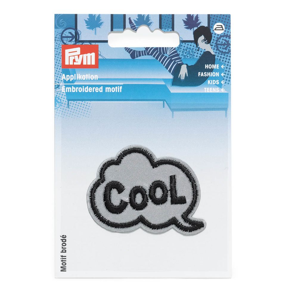 Термоаппликация свет.кл, пр. COOL серебр. 1шт, Prym