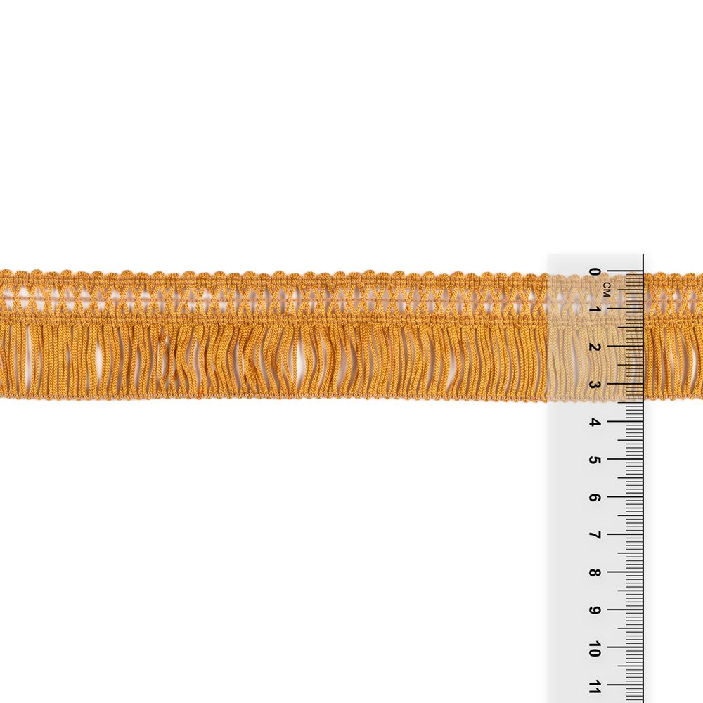 Бахрома отделочная 45.0 мм / 10 метров, с кистями, 112 золотистый, Gamma 555