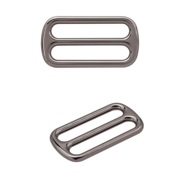 Пряжка регулировочная металл литая 25.0 мм (31х17мм), черный никель (олово), МВ2342, 6 шт