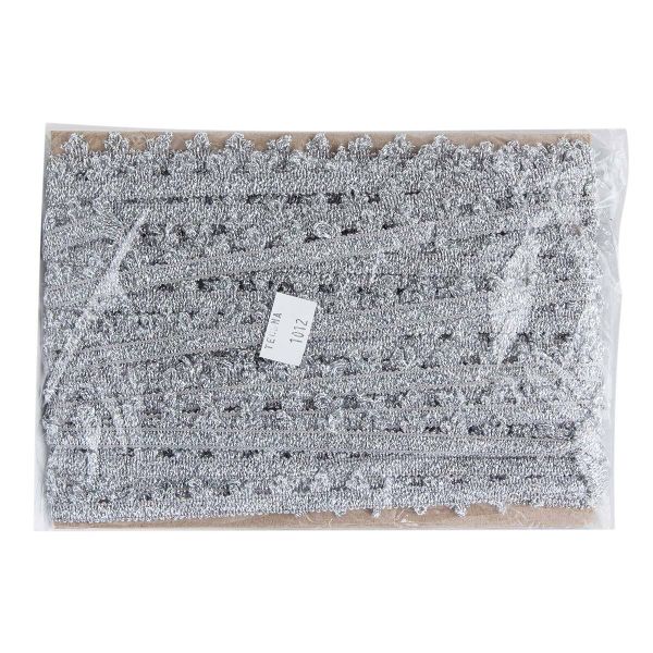 Тесьма 12мм / 16м (серебро), 1012