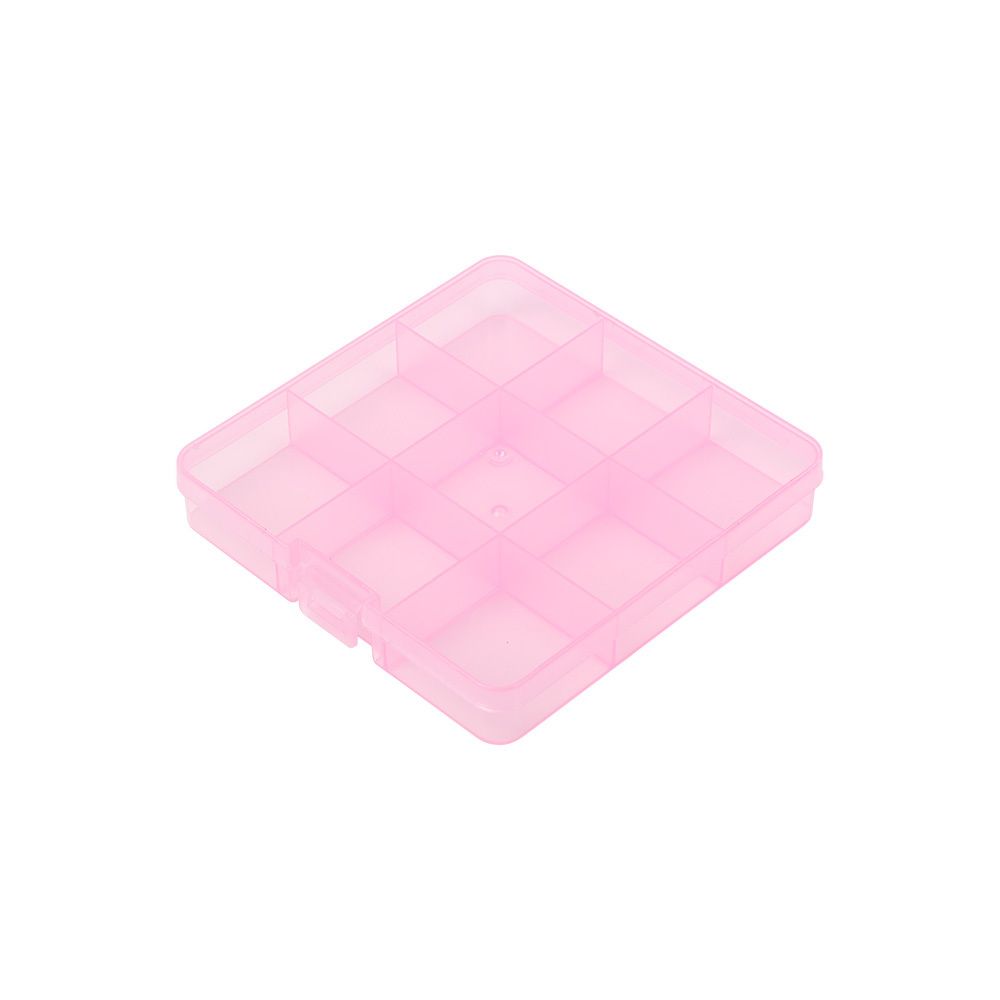 Органайзер для швейных принадлежностей 13.5x13.7x2.3 см, пластик, розовый/прозрачный, Gamma OM-086