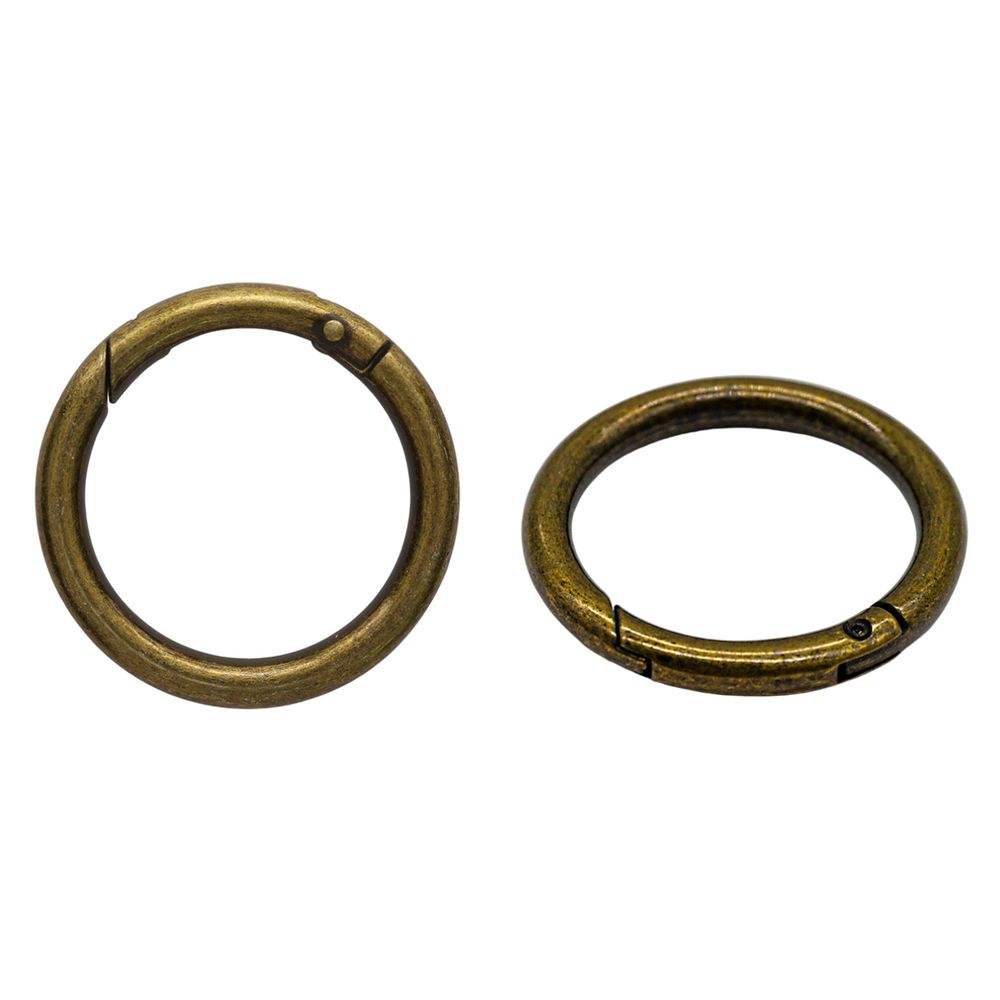 Карабин металл кольцо 38.0 мм (50х50 мм), латунь, 5 шт