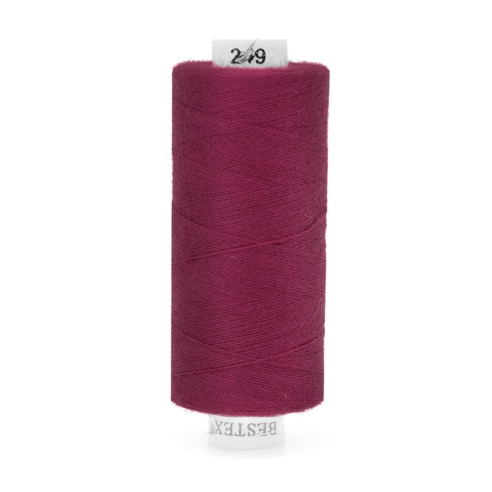 Нитки швейные бытовые Bestex 40/2, 365 м (400 ярд) / 10 кат., 249 бургунди