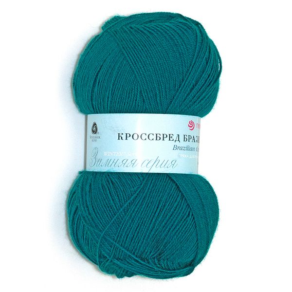 Пряжа Пехорка Кроссбред Бразилии / уп.5 мот. по 100 г, 500 м, цв.591 лагуна