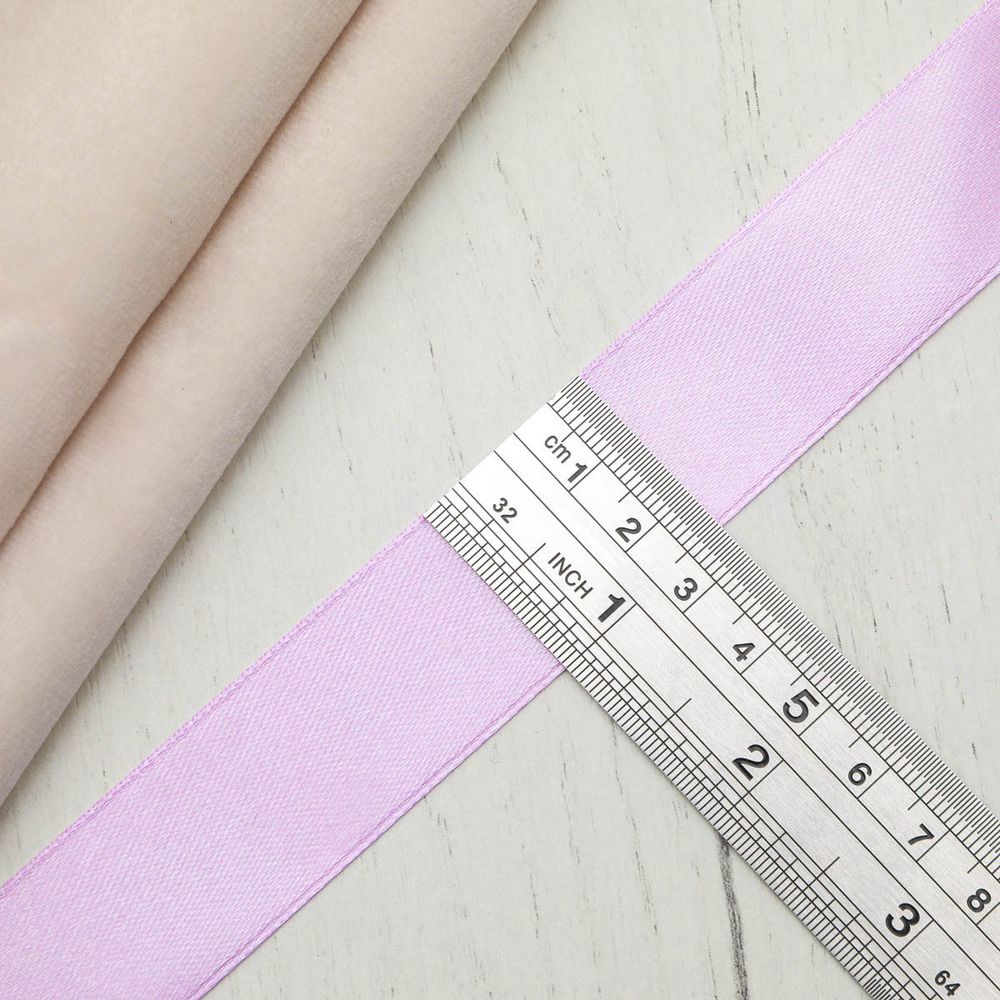 Лента атласная 1-сторонняя 25.0 мм / 22.86±1 метров, 144 розово-сиреневый, Globus