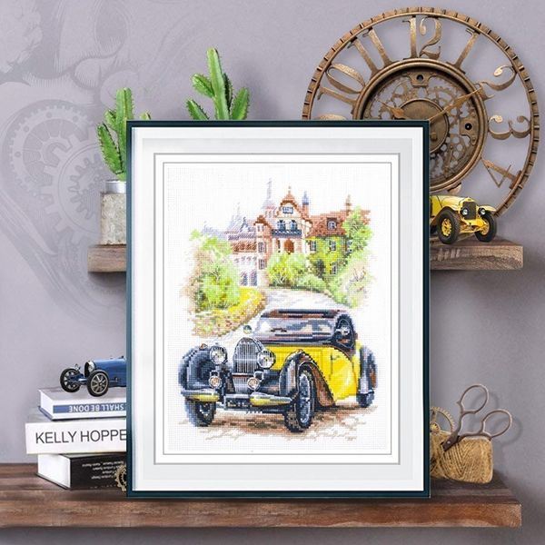 Набор для вышивания нитками Чудесная игла, Ретро стиль. Франция 16х20 см