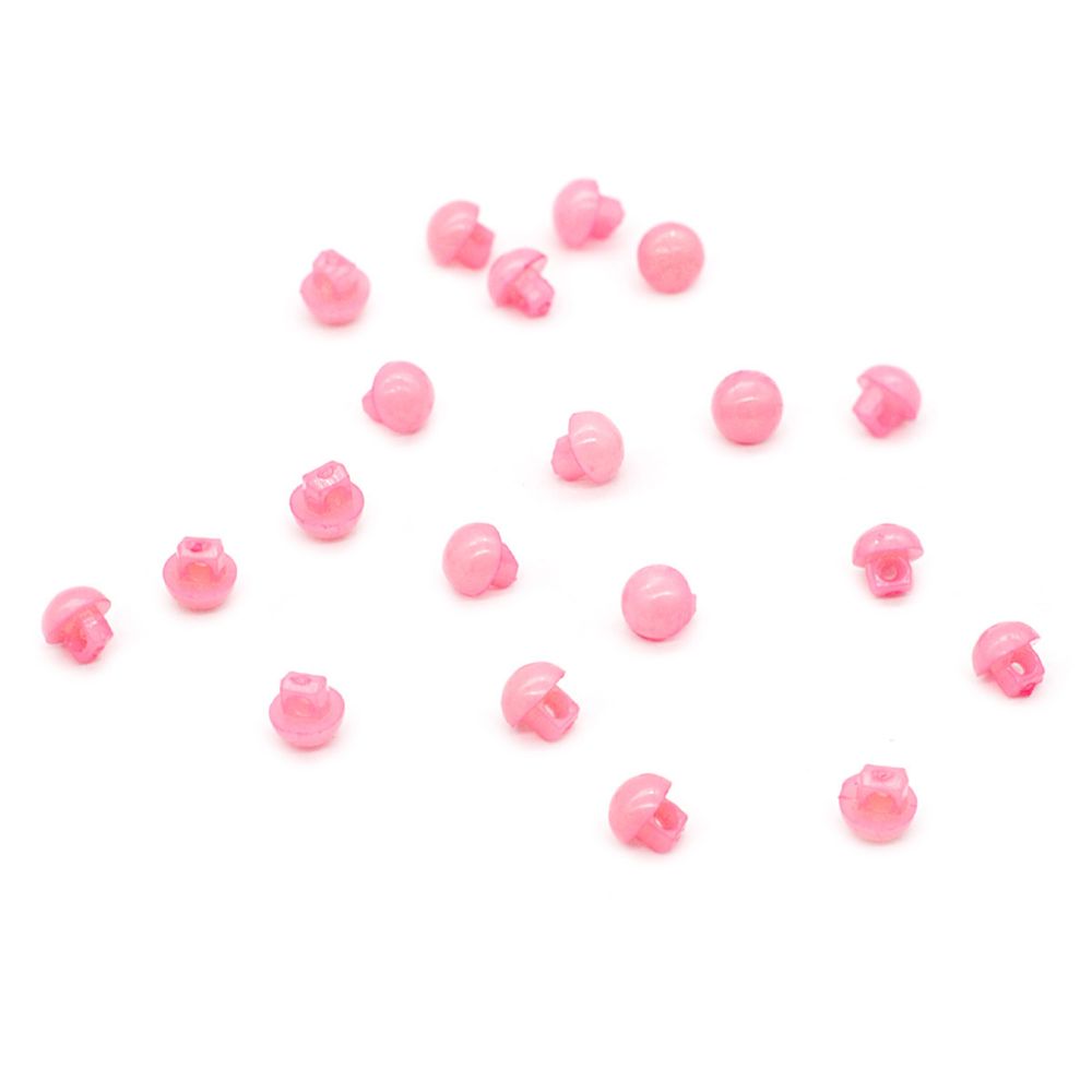 Украшения декоративные пуговицы Мини круглые на ножке, 5мм, уп/20 шт, розовый