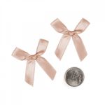 Бантики пришивные 35 мм, MJRF070 серебристый пион S185, уп.100 шт