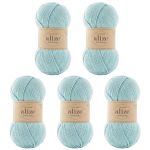 Пряжа Alize (Ализе) Wooltime / уп.5 мот. по 100 г, 200 м, 522 мята