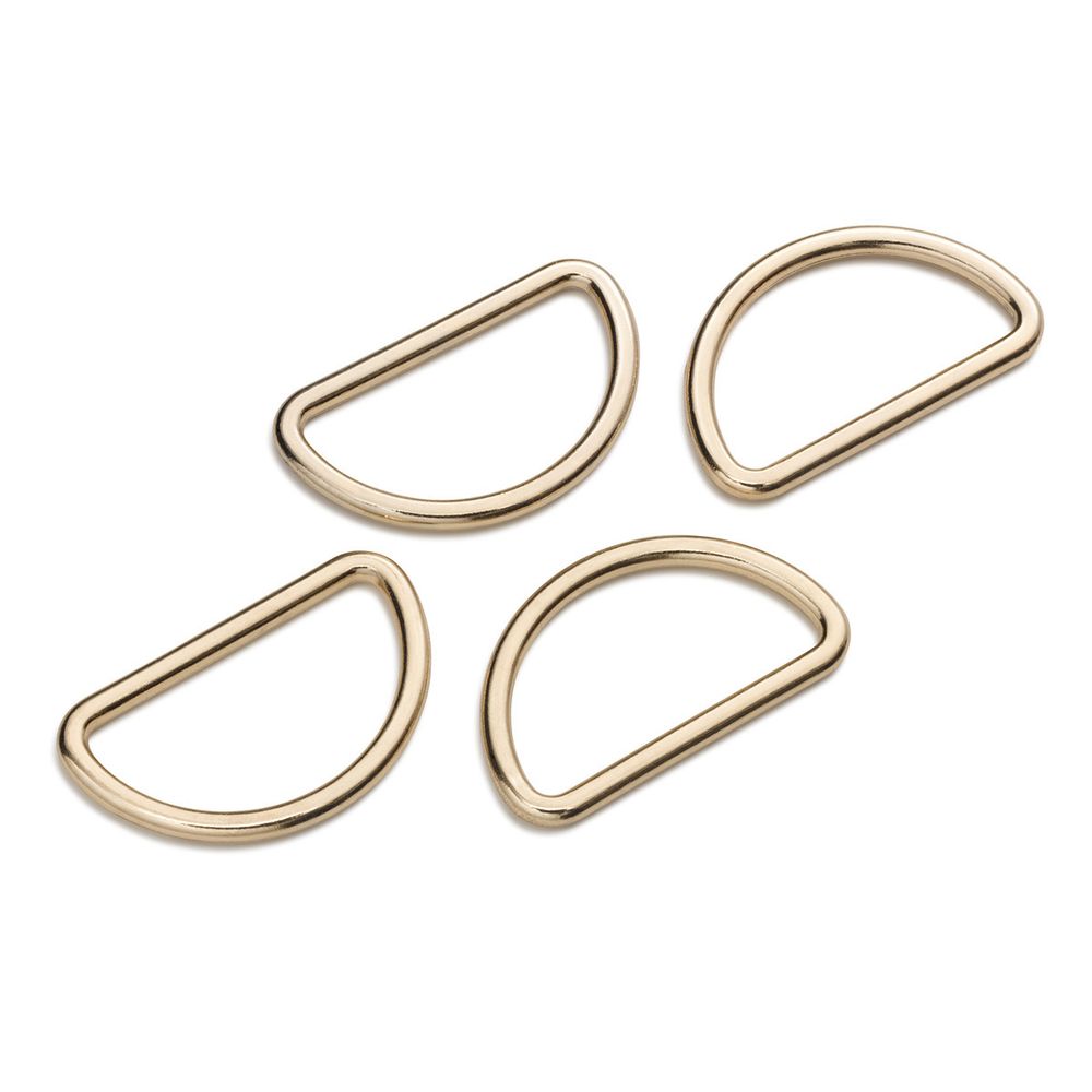 Полукольцо литое металл внутр. 30 мм (внешн. 37х22 мм), 4 шт, цв. светлое золото, Prym