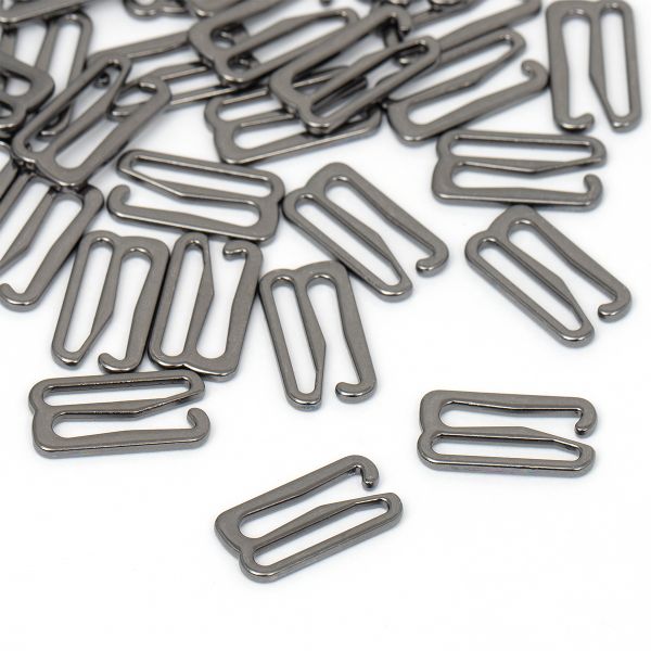 Крючки для купальника металл 15.0 мм, черный никель, 915.SW, 100 шт