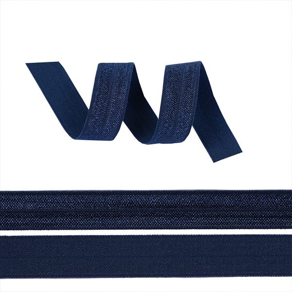 Резинка бельевая (окантовочная) блестящая 15.0 мм / 50 метров, S919 синий сапфир