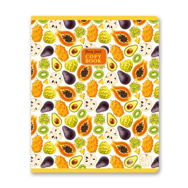 Тетрадь ученическая общая, твин лак, A5+ 60 л. на скобе 65 г/м², белизна 100%, 10 шт, клетка в термоусадочной пленке, 000478 Фруктомания, Светоч 60ТСК5_8_2_1