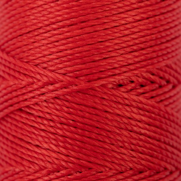 Нитки для кожи вощёные (полиэстер) 0.45х, 40 м, 1 катушка, 005 красный, LC-005 Промысел