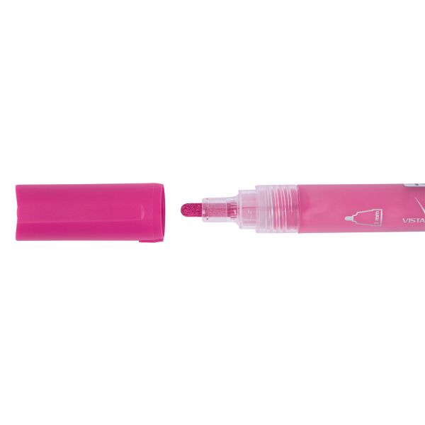 Маркер акриловый 2 мм, перо круглое, 10 шт, R417 малиново-розовый/rose red, AMV-01 Vista-Artista