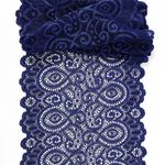 Кружево бельевое эластичное 180 мм / 3 м, TBY.L1351, цв.L1832 синий, Kruzhevo
