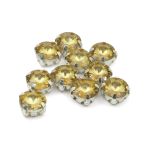 Хрустальные стразы в цапах круглой формы, желтый 8 мм, 10 шт. Astra&Craft, РЦ005НН8