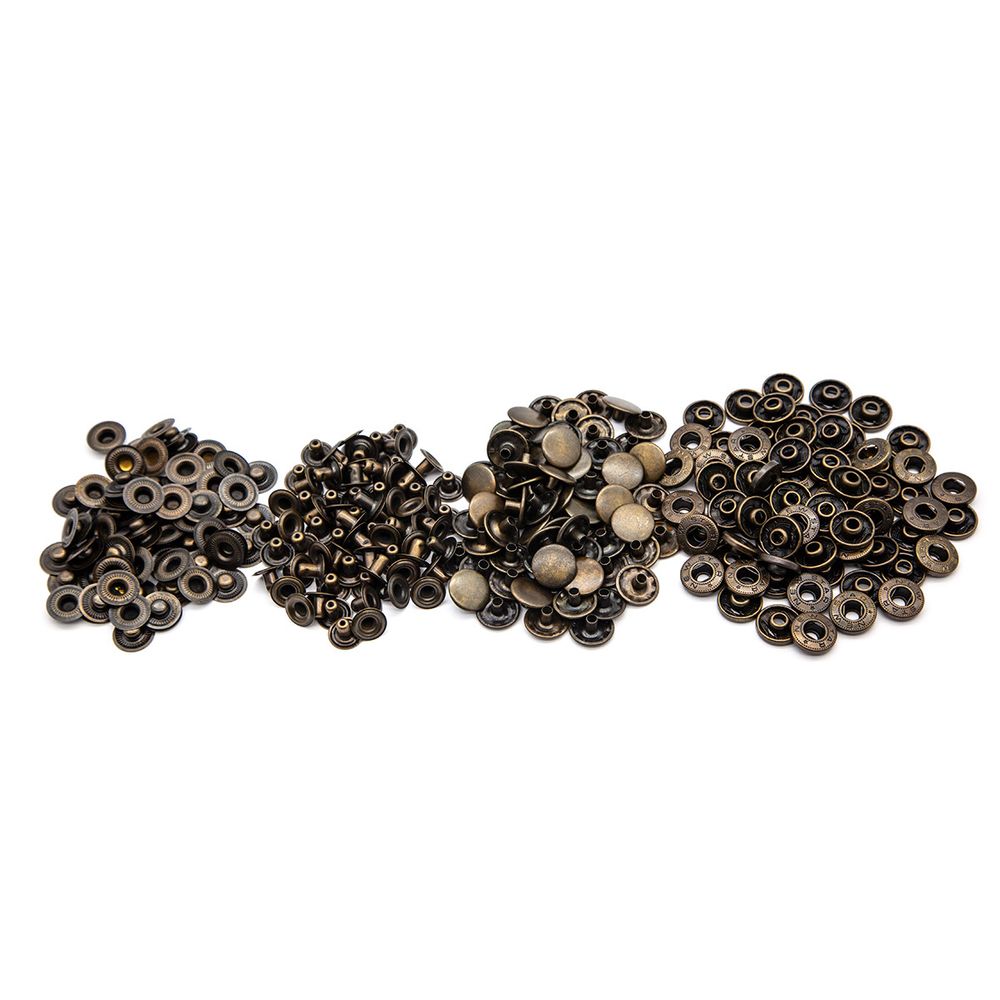 Кнопка Альфа (S-образная) ⌀15.0 мм, ≈72 шт, СТАЛЬ, антик, NEW STAR