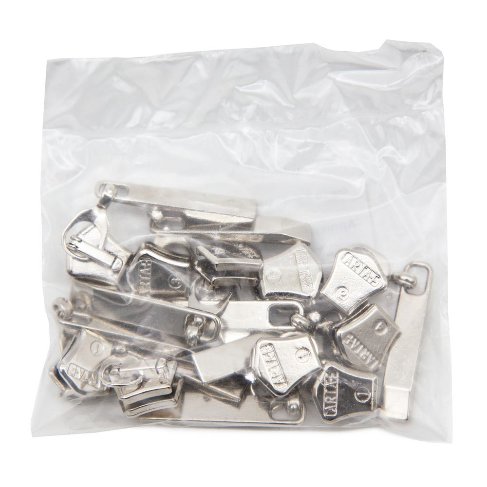 Слайдер (замок) для молнии трактор Arta Т6 (6 мм), никель -F, уп.10 шт, S090321