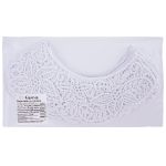 Пришивной кружевной воротник гипюр 100 мм, 1 пара, белый, Турция, Gamma, VGM-27-04MH