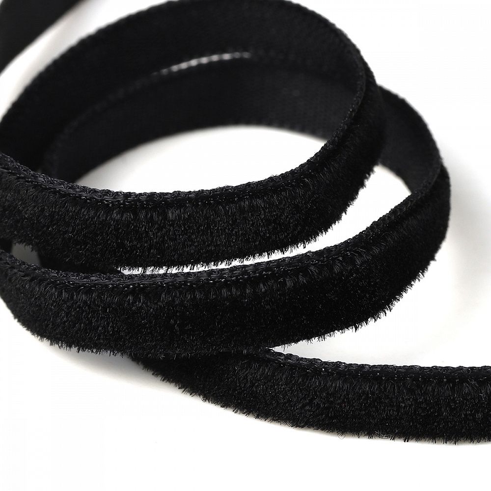 Лента бархатная (тесьма) 06.0 мм / 22.86±1 метров, арт.6VR03 нейлон цв.черный