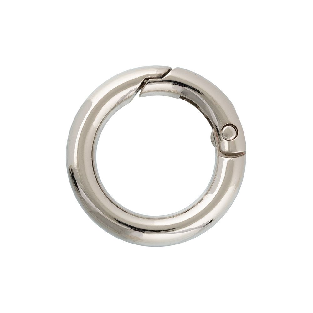 Карабин металл кольцо ⌀20.0 мм (28 мм), 10 шт, 04 никель, Gamma GH-220