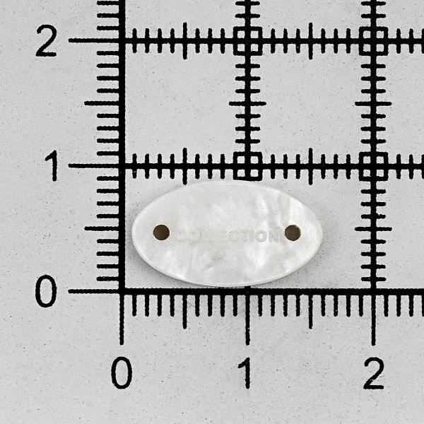 Украшение пришивное 15х9 мм, пластик, молочный, СВ_Т-24, 36 шт