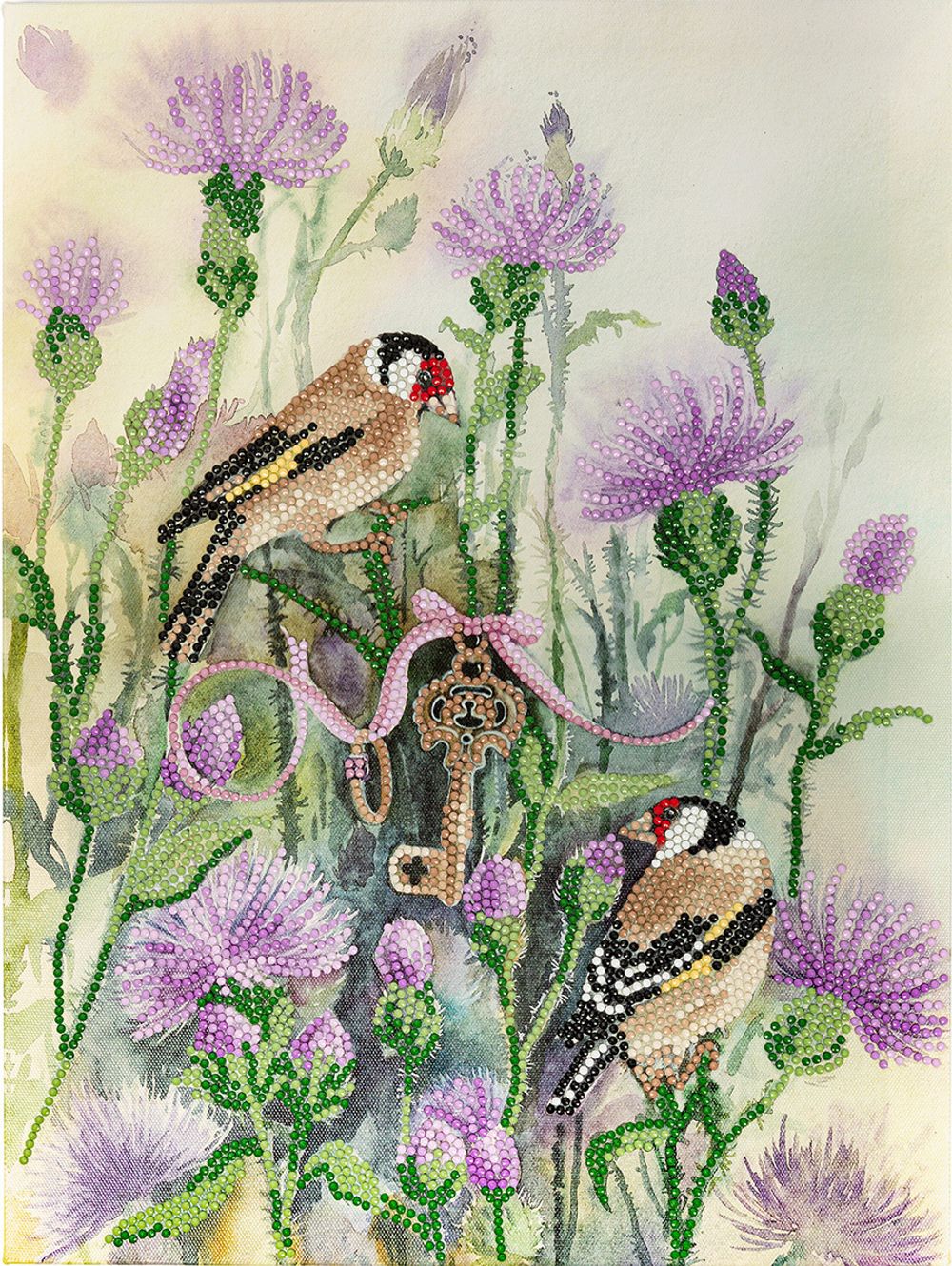 Алмазная (кристальная) мозаика Фрея, В чертополохе, 30х40 см