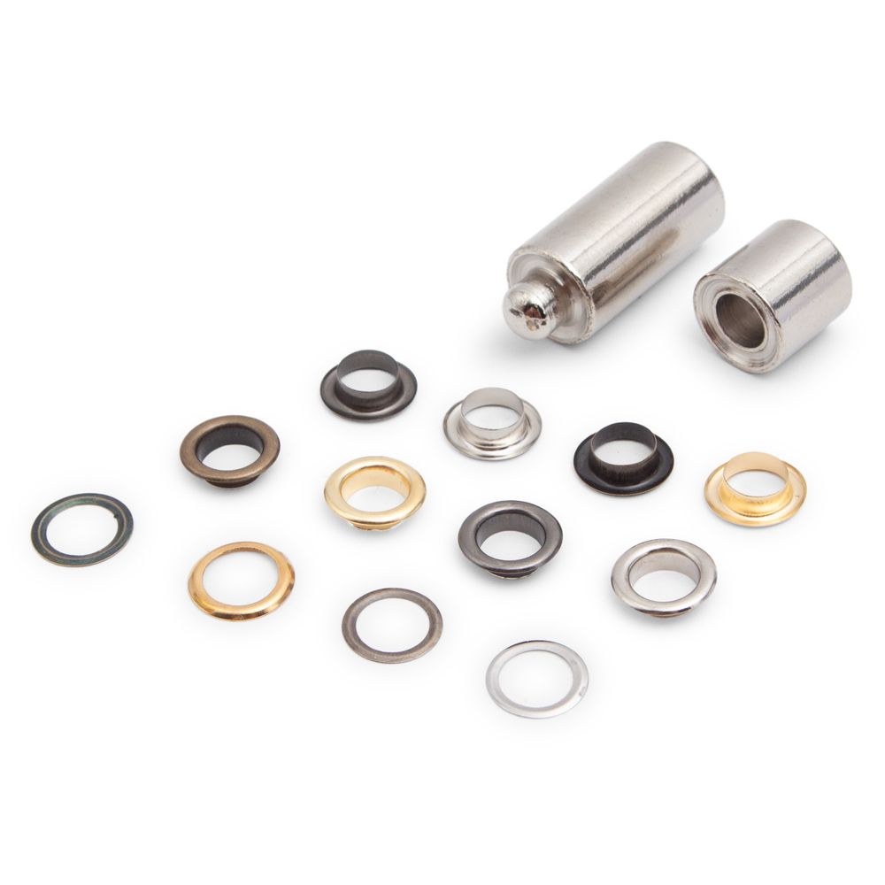 Люверсы с инструм. для устан., 60 компл., ⌀8 мм, мультиколор Hobby&Pro, 100394